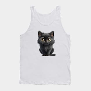 Cat Kitten Cute Adorable Humorous Illustration Tank Top